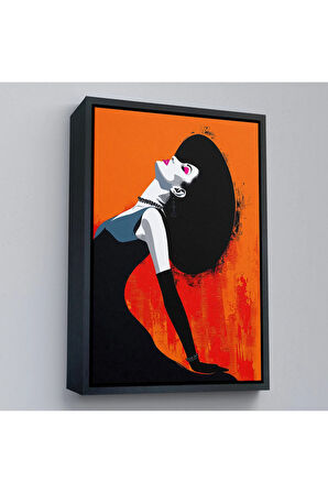 Ahşap Çerçeveli Güzel Soyut Kadın Tablo-7655
