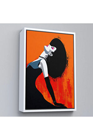 Ahşap Çerçeveli Güzel Soyut Kadın Tablo-7655