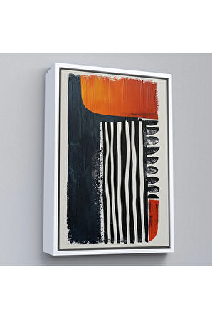 Ahşap Çerçeveli Yağlıboya Görünümlü Soyut Tablo-7657