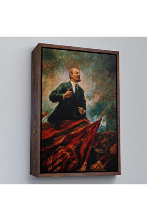 Ahşap Çerçeveli Sovyet Lideri Vladimir Lenin Tablo-7677
