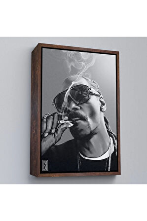 Ahşap Çerçeveli Snoop Dogg Tablo-7690