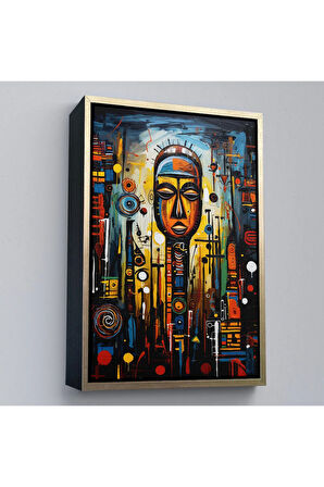 Ahşap Çerçeveli Afrika Motifli Tablo-7692