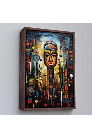 Ahşap Çerçeveli Afrika Motifli Tablo-7692
