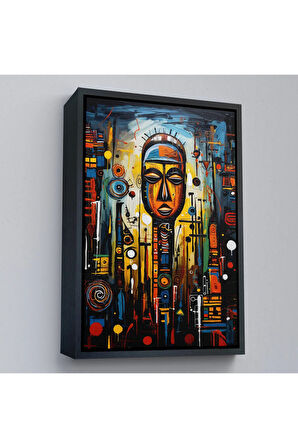 Ahşap Çerçeveli Afrika Motifli Tablo-7692
