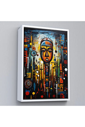 Ahşap Çerçeveli Afrika Motifli Tablo-7692