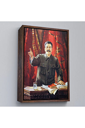 Ahşap Çerçeveli Joseph Stalin Rusya Ve Sovyetler Birliği Sscb Tablo-7697
