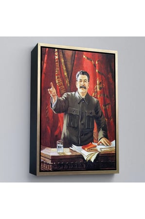 Ahşap Çerçeveli Joseph Stalin Rusya Ve Sovyetler Birliği Sscb Tablo-7697