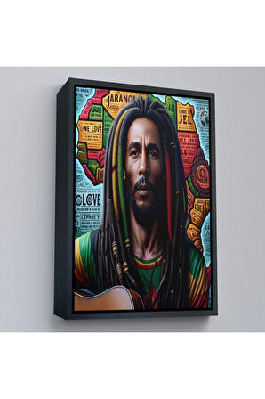 Ahşap Çerçeveli Bob Marley Tablosu-7714