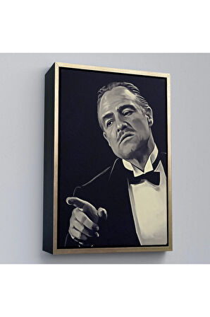 Ahşap Çerçeveli Godfather Mafya Film Tablo-7716