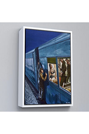 Ahşap Çerçeveli Rus Kızın Demir Perdeden Kaçışı Tablo-7717