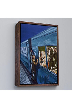 Ahşap Çerçeveli Rus Kızın Demir Perdeden Kaçışı Tablo-7717