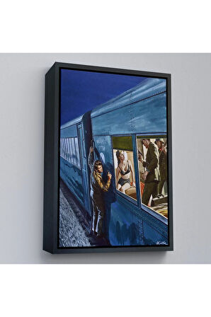 Ahşap Çerçeveli Rus Kızın Demir Perdeden Kaçışı Tablo-7717