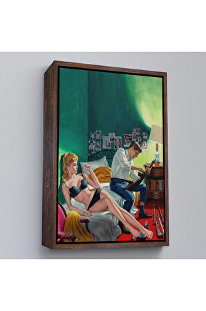 Ahşap Çerçeveli Kuşatılmış Suçlu Ve Ortağı Kadın Tablo-7724