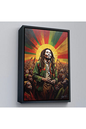 Ahşap Çerçeveli Bob Marley Tablosu-7744