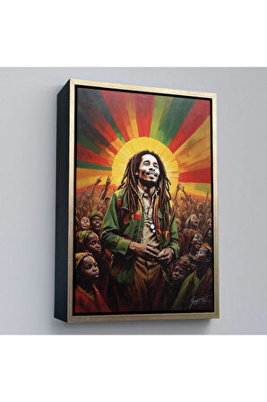 Ahşap Çerçeveli Bob Marley Tablosu-7744