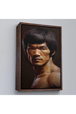 Ahşap Çerçeveli Bruce Lee Tablosu-7749