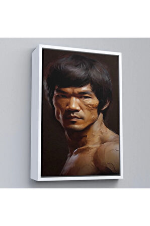 Ahşap Çerçeveli Bruce Lee Tablosu-7749