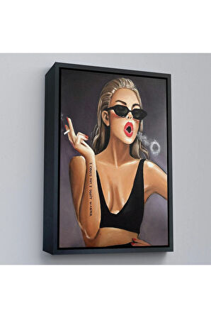 Ahşap Çerçeveli I Could But I Don'T Wanna Tablo - Yapabilirim Ama İstemiyorum-7750