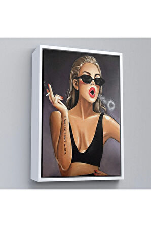 Ahşap Çerçeveli I Could But I Don'T Wanna Tablo - Yapabilirim Ama İstemiyorum-7750