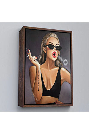 Ahşap Çerçeveli I Could But I Don'T Wanna Tablo - Yapabilirim Ama İstemiyorum-7750