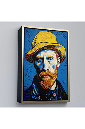 Ahşap Çerçeveli Vincent Van Gogh Portre Tablosu-7752