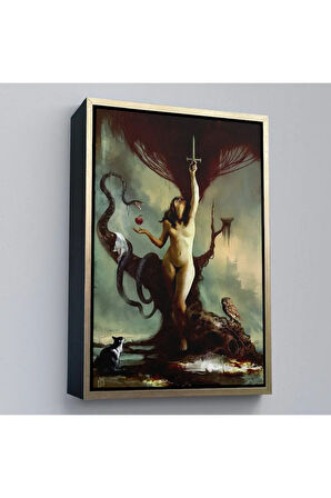 Ahşap Çerçeveli Lilith By Andrei Posea Tablo-7754