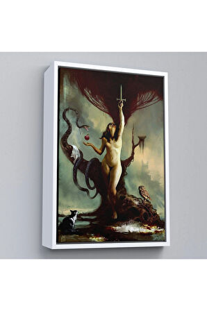 Ahşap Çerçeveli Lilith By Andrei Posea Tablo-7754