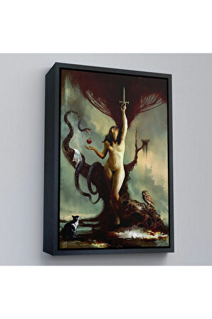 Ahşap Çerçeveli Lilith By Andrei Posea Tablo-7754