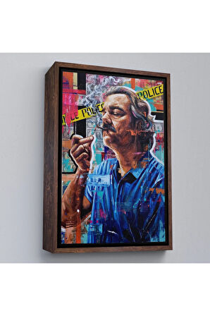 Ahşap Çerçeveli Pablo Escobar Tablosu-7759