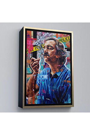 Ahşap Çerçeveli Pablo Escobar Tablosu-7759