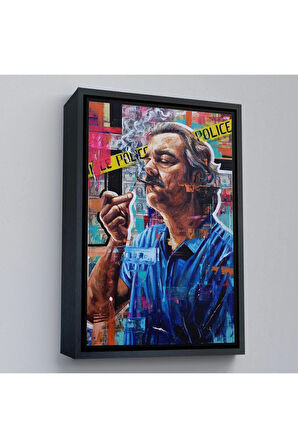 Ahşap Çerçeveli Pablo Escobar Tablosu-7759
