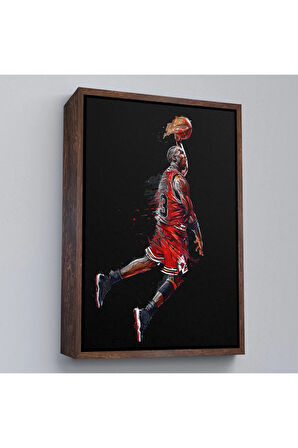 Ahşap Çerçeveli Michael Jordan Tablo-7766