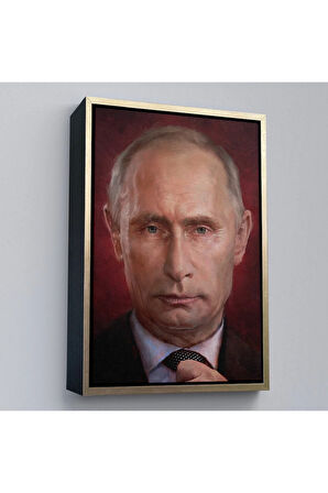 Ahşap Çerçeveli Vladimir Putin Rusya Devlet Başkanı Tablo-7768