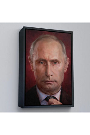 Ahşap Çerçeveli Vladimir Putin Rusya Devlet Başkanı Tablo-7768