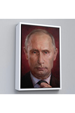 Ahşap Çerçeveli Vladimir Putin Rusya Devlet Başkanı Tablo-7768