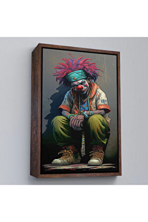 Ahşap Çerçeveli Palyaça Tablo-7771