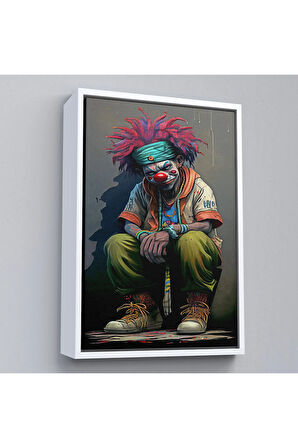 Ahşap Çerçeveli Palyaça Tablo-7771