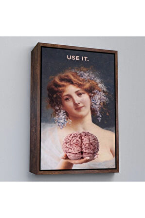 Ahşap Çerçeveli Use It Tablo - Kullanın-7772