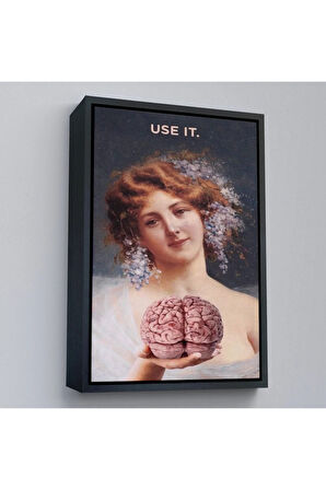 Ahşap Çerçeveli Use It Tablo - Kullanın-7772