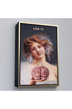 Ahşap Çerçeveli Use It Tablo - Kullanın-7772