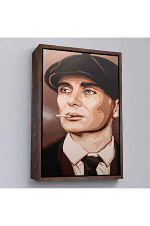Ahşap Çerçeveli Ekart Peaky Blinders Thomas Shelby Tablo-7775