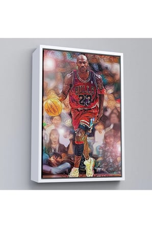 Ahşap Çerçeveli Michael Jordan Tablo-7781