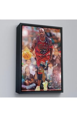 Ahşap Çerçeveli Michael Jordan Tablo-7781