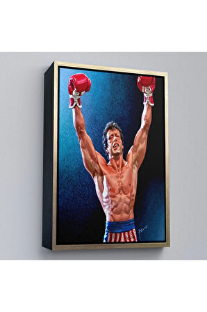 Ahşap Çerçeveli Sylvester Stallone Rocky Tablo-7782
