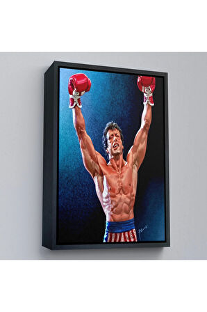 Ahşap Çerçeveli Sylvester Stallone Rocky Tablo-7782