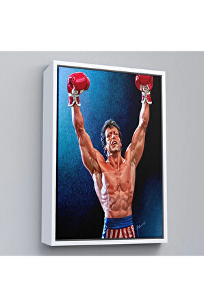 Ahşap Çerçeveli Sylvester Stallone Rocky Tablo-7782