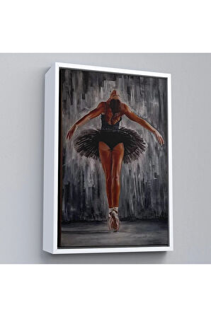 Ahşap Çerçeveli Balerin Kadın Tablosu-7789