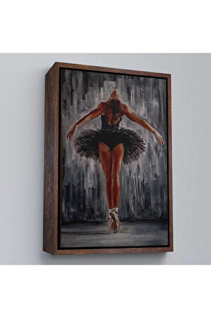 Ahşap Çerçeveli Balerin Kadın Tablosu-7789