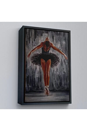 Ahşap Çerçeveli Balerin Kadın Tablosu-7789