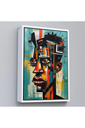 Ahşap Çerçeveli Afrikalı Genç Erkek Tablosu-7803